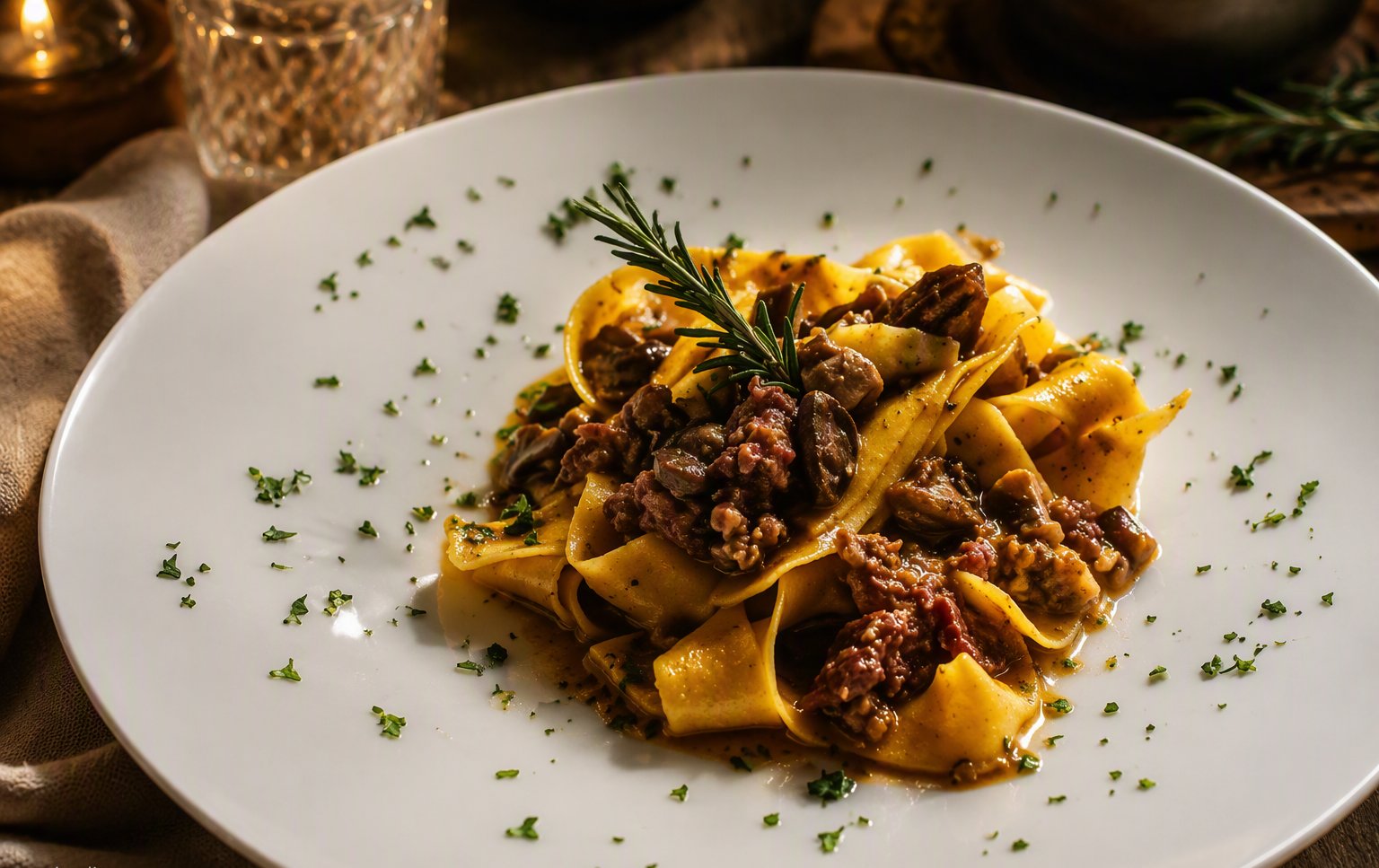 Pappardelle con sugo di cinghiale nostrale
